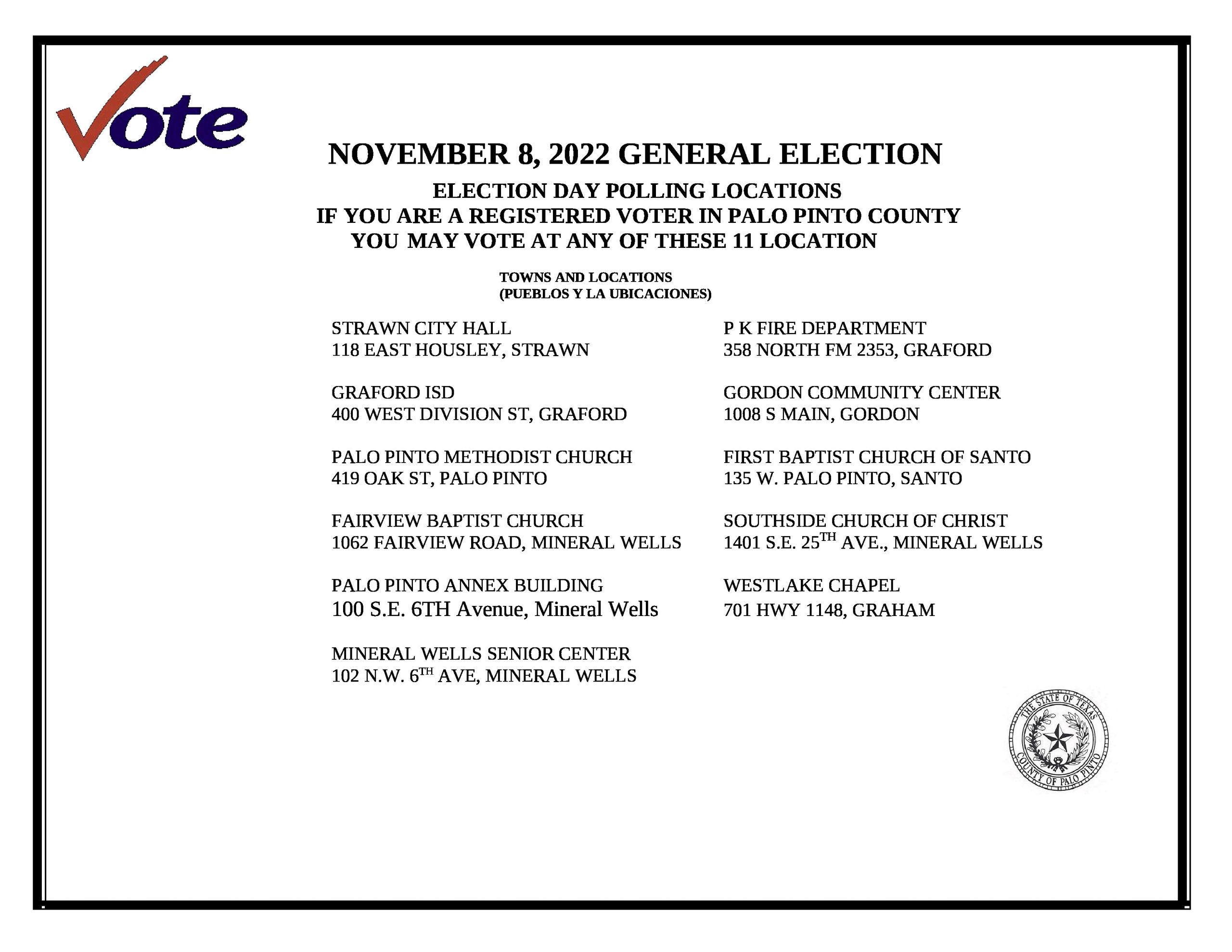 VOTE! Palo Pinto Press